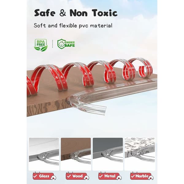 10MM×3M Transparent Bordskantskydd för Bebisar