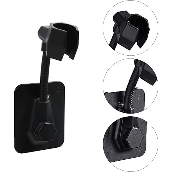 (Sort) ?Universal Brusehovedholder, Vægmonteret Brusehovedholder