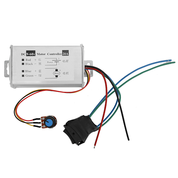 PWM DC Motorstyring Trinløs Motorhastighedsregulering Modul DC9~60V 20A Frem og Tilbage Rotation