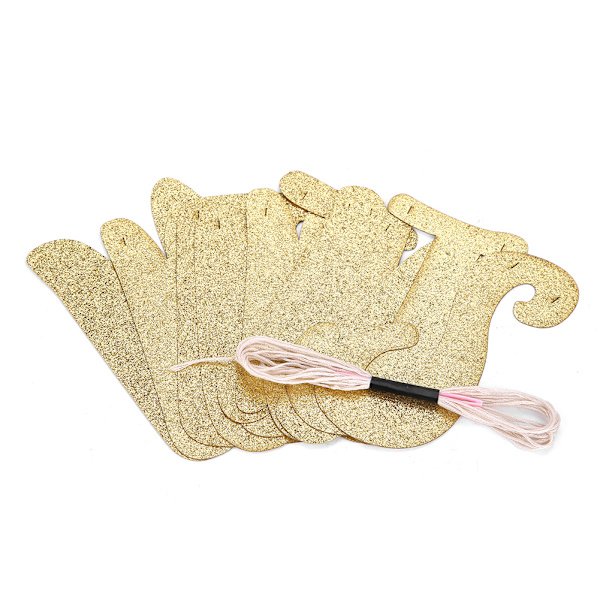 JUST MARRIED Banner Bunting Letter Streamer Bröllopsdekoration (Guld)