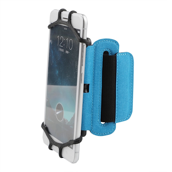 Universellt 180 Graders Roterbart Mobiltelefon Armband för Sport med Hörlurshållare (Blå)