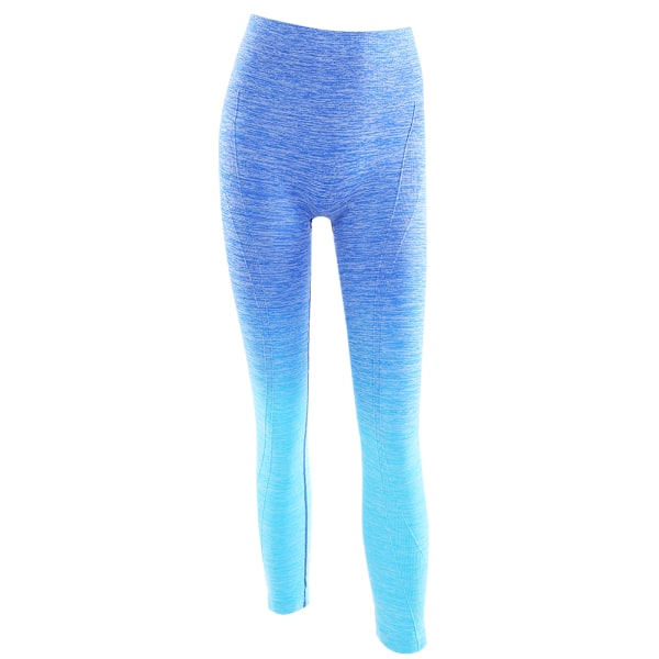 Andningsbara Sportbyxor Stretchiga Tights Leggings för Yoga Gym Fitness Träning (X/XL Blå)
