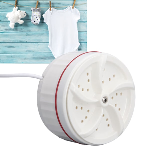Mini Vaskemaskin USB Strøm 30 Minutters Vask Vannbesparende Stabil Automatisk Avstenging Bærbar Vaskemaskin for Reise Hjem