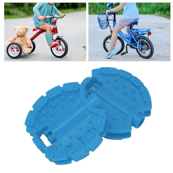 2 st barncykelpedaler i plast, barnvagnspedaler för barn, blå