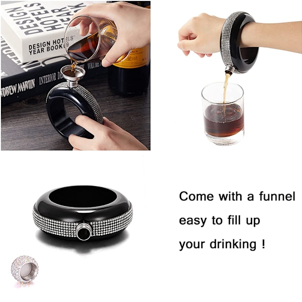 Armband Flask Bangle Flasks Kreativt Rostfritt Stål och Höft