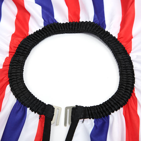 Professionell Frisörförkläde Hårsnitt Färgning Kapp för Hem Barber Shop Röd+Blå+Vit Rand