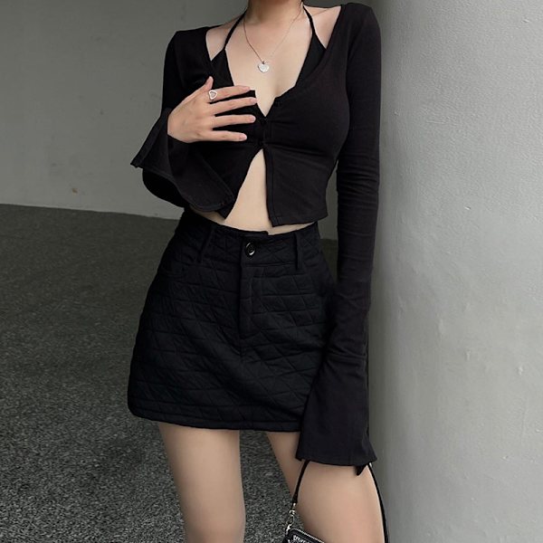 Slim Fit Crop Top til Kvinder, Str. M