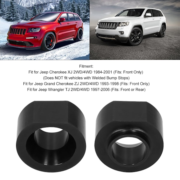 2 tuuman etunostin sarja tasoitusvälilevy Jeep Wrangler TJ/Cherokee XJ/Grand Cherokee ZJ:lle