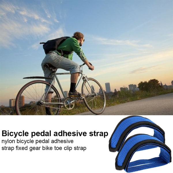 2 stk. Cykelpedalstropper Pedal Tåclips Stropper Tape til Fastgørelse