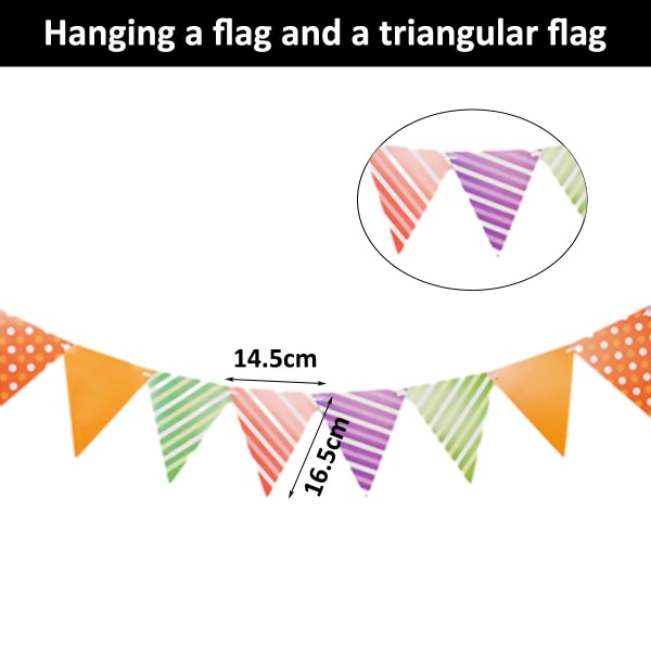 36 st härliga födelsedagsvimplar i papper