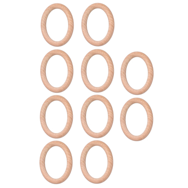 10 st träringar ofärdiga DIY naturliga träcirklar för hantverk smyckestillverkning baby tandsprickning