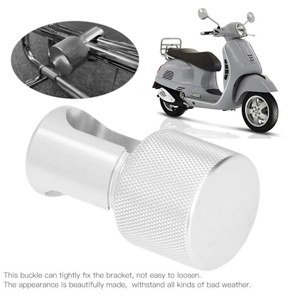 Motorcykel Bagagefäste Spännspärr Clip CNC Aluminium Ersättning för Vespa GTS SPRINT PRIMAVERA LX Silver