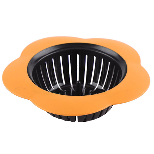 Orange Blomstformet Plastik Håndvask Si Strainer Aftapning Stop Køkken Badeværelse Tilbehør