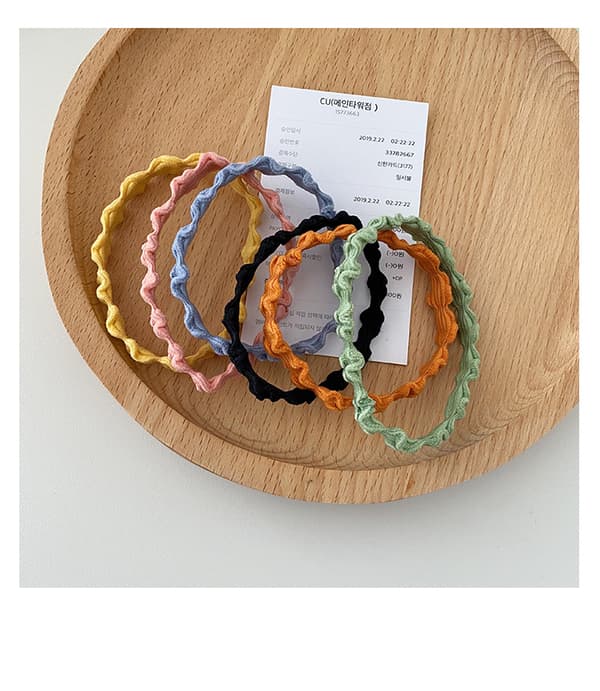 6 st Gummiband Hårband Hårrep Färgade Hårrep