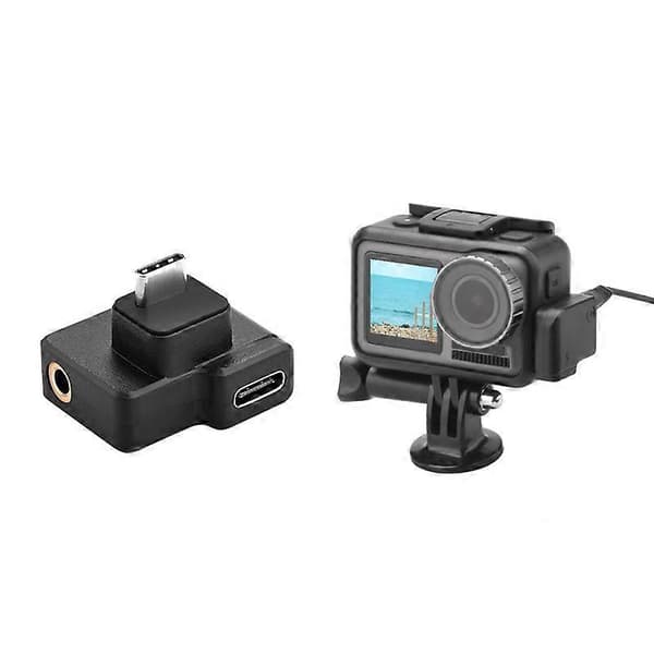 Lading 3,5 mm mikrofon lydkontaktadapter for DJI Osmo Action-kamera