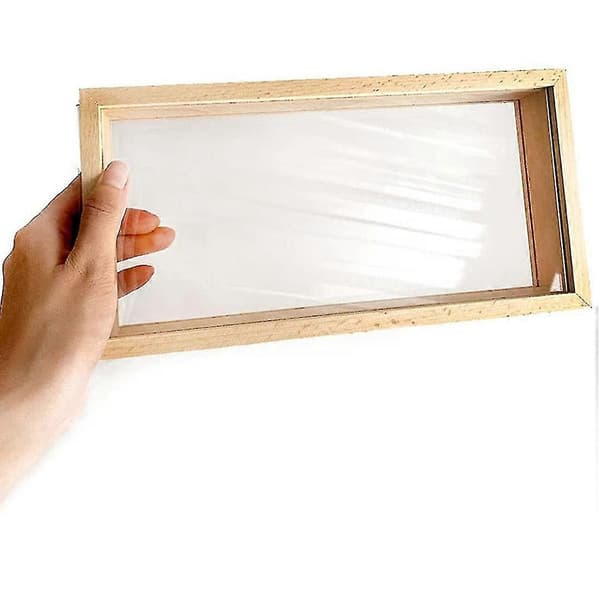 Skyggefotoramme Træ Dobbeltsidet High-definition Akryl Opbevaringsboks Diy Displayboks
