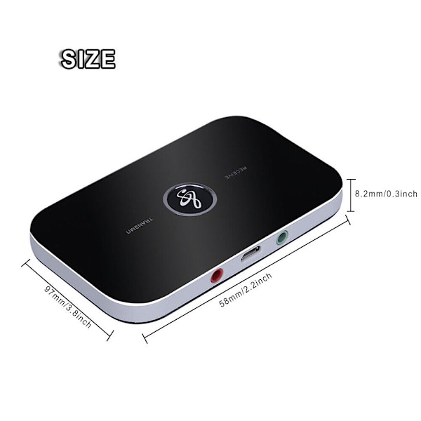 2-i-1 Bluetooth 5.0 Sender og Mottaker Aux Lydadapter TV Hodetelefoner