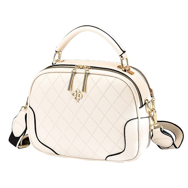 Uusi yksinkertainen ruudullinen naisten pieni neliölaukku keinonahkainen käsilaukku olkalaukku crossbody-laukku