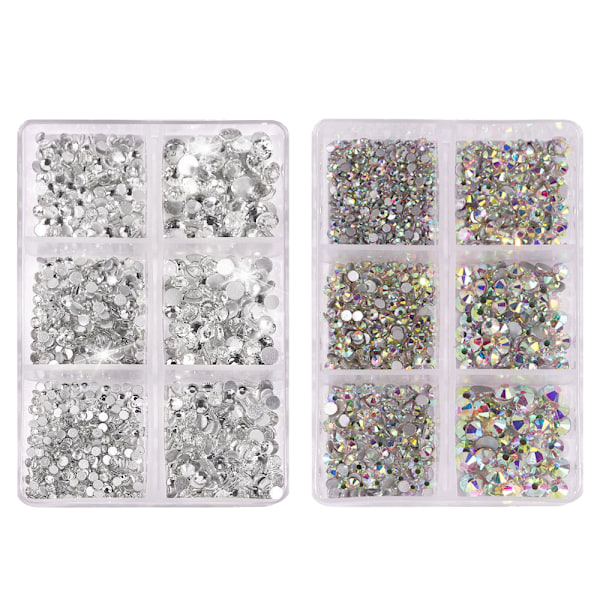 Krystal Flatback Rhinestones, til Tøj, Sko, Håndværk, Makeup, Neglekunst og DIY Dekorationer