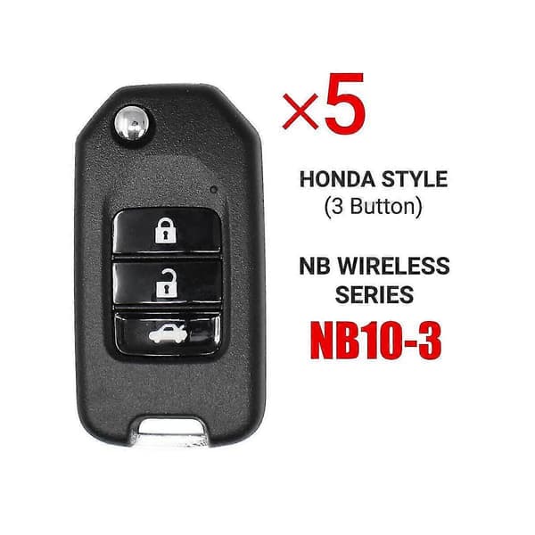 5 stk. Keydiy Nb10-3 Fjernkontroll Bilnøkkel Universal 3 Knapper For Kd900/-x2 Mini/ -max Program