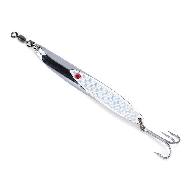 Lureja Sekvenssit Metalli Bass Hard Spoon Bait Jig Lure Teko-koukku (Hopea 84g)