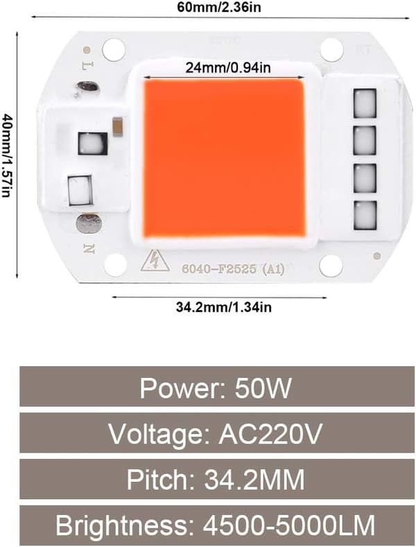 50W LED Kilde Chip COB Chip Super Lys Intensitet Lys Emitter