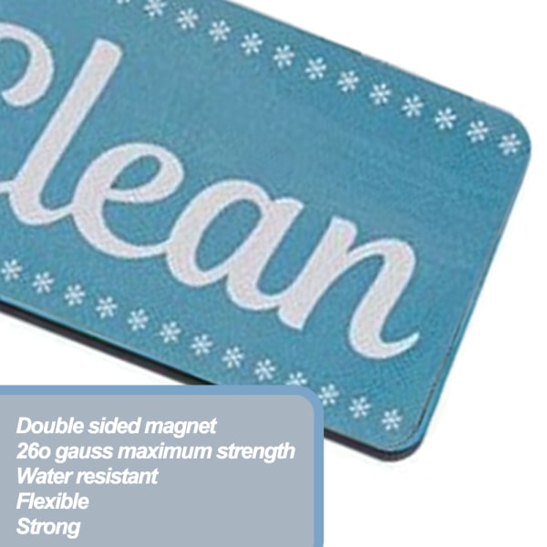 Rengör smutsig diskmaskin magnet, vändbar diskmaskin skylt,