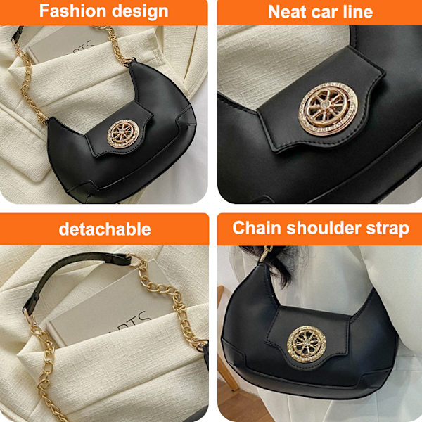 Fashion enkel nisch underarm väska konstläder liten väska liten väska crossbody väska dam
