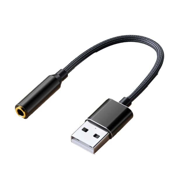 USB-ljudadapter, USB till 3,5 mm ljudjackadapter, extern USB