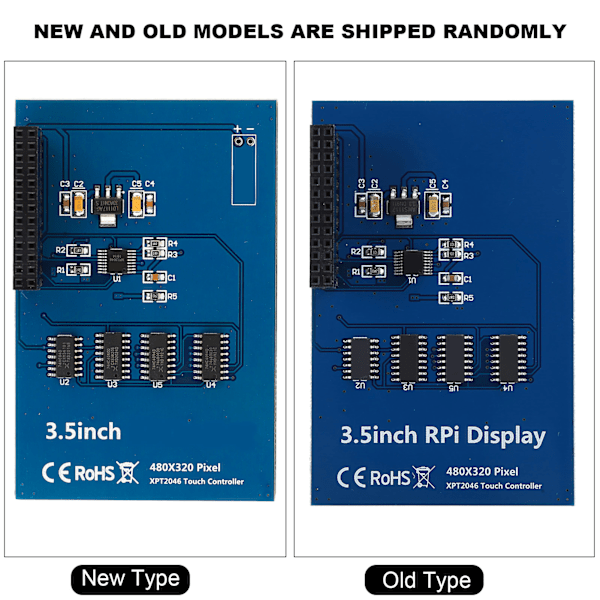 3,5 tommer RPi Display 480x320 4B Resistiv Touchskærm med Pen Passer til Raspberry Pi 3b