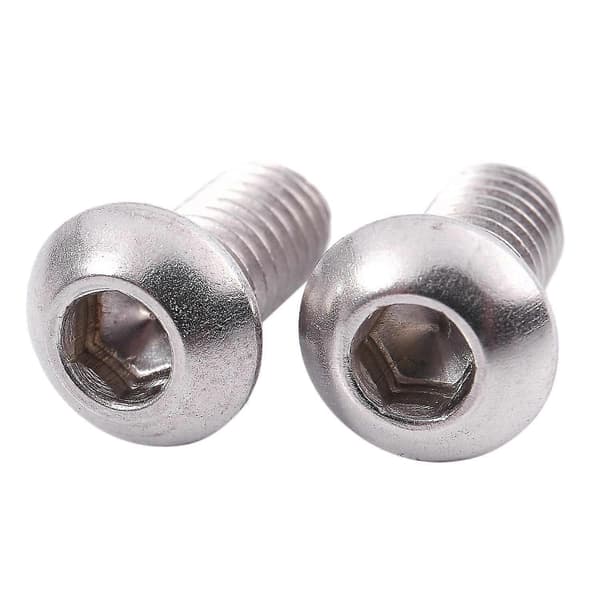 M6x12mm Rustfritt Stål Sekskant Hylse Knapphodeskrue 50 Stk