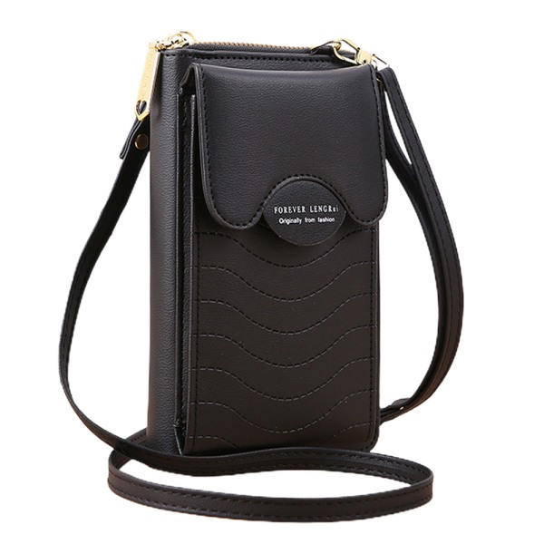 PU new large-capacity mobile phone bag shoulder slung zipper