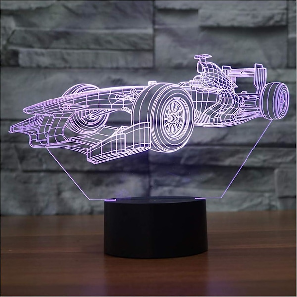 Fantastisk 3D Nattlampa, Färgskiftande Lampor Optisk Illusion, Låg Värmeledningsförmåga Energibesparande 3D Visuella Effekter, Dekorativ Lampa för