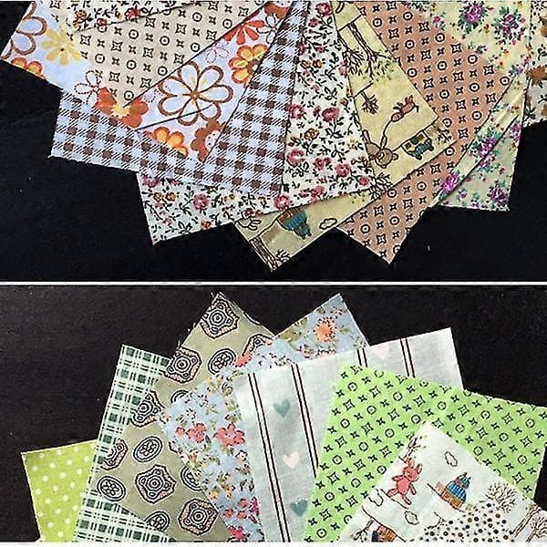 DIY Quiltlappar 60st 10cmx10cm Charm Pack Bomullstyg Patchwork Paket Tyger Klädsömnad