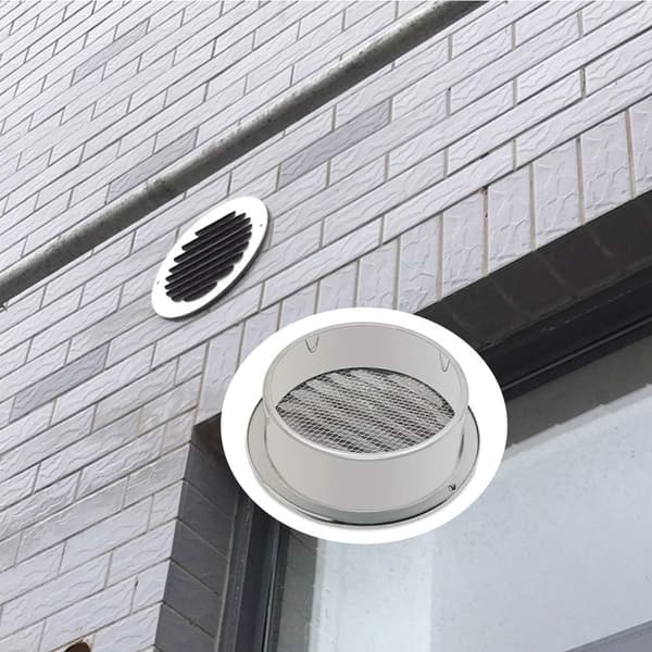 Ventilgitter - Rundt ventilgitter, ventilgitter i rustfritt stål, ventil med netting, rundt ventilgitter for eksosrør