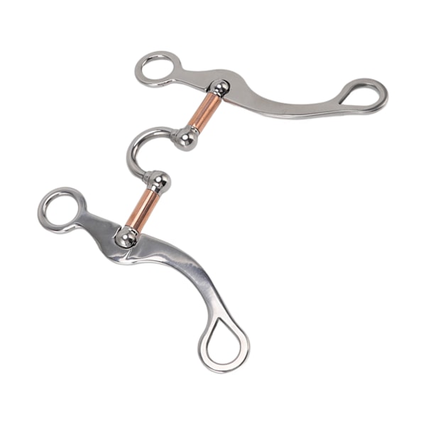 Heste Snaffle Bit Rustfritt Stål Rose Gullbelagt Heste Gag Løst Ring Utendørs Hage Dyrking Heste Munn Bit