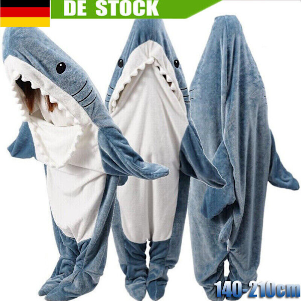 Hark Blanket Haj-Onesie Hai Tæppe Til At Trække På Voksne Sovepose Kostume, L/170*70cm