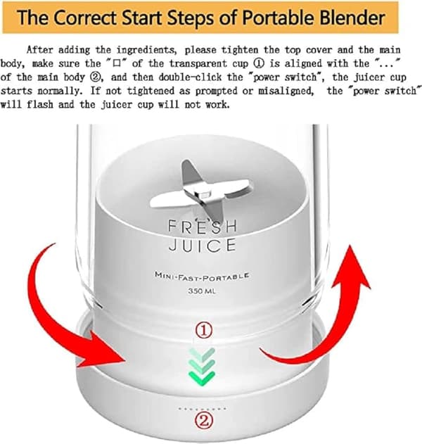 Håndholdt Blender, Bærbar Blender USB Genopladelig