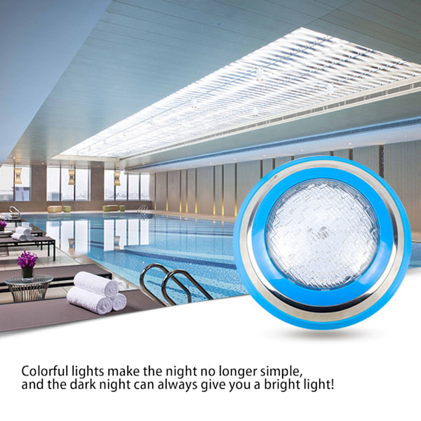 LED-uima-allasvalo vedenalainen valo AC12V RGB HighPower 18-näppäimen kaukosäätimellä upotettava valo (18W-1800LM)