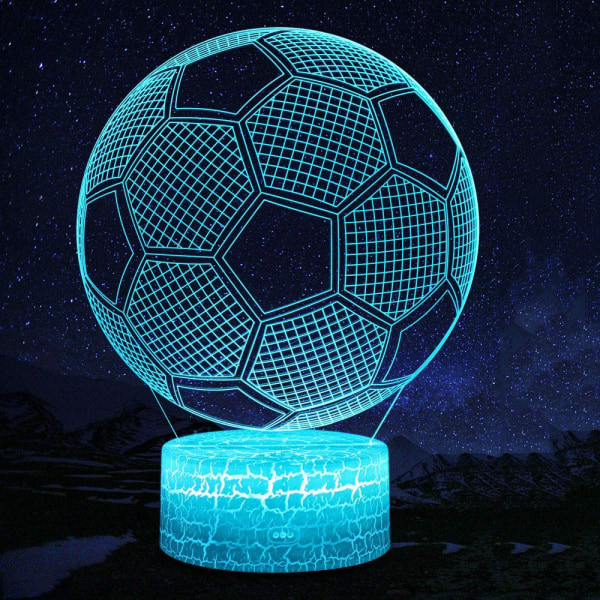 Fotball 3D Lampe, Besrina LED nattlys illusjonslamper 7