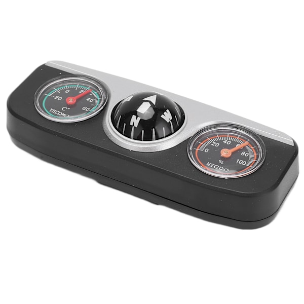 LC‑3 3 i 1 Bilnavigationsinstrumentbräda Multifunktionell Kompass Termometer Hygrometer Instrumentbräda