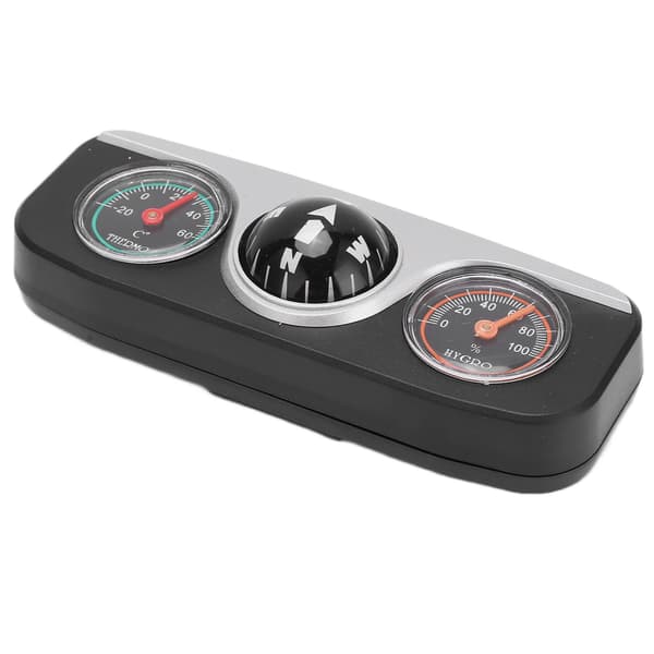 LC‑3 3 i 1 Bilnavigationsinstrumentbræt Multifunktionelt Kompas Termometer Hygrometer Instrumentbræt
