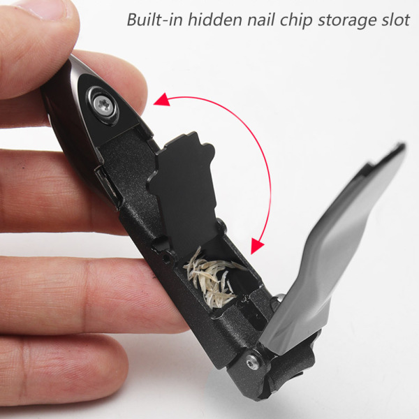 Nagelklippare för män med fångare - knivskarp kraftiga självuppsamlande set- Nail Art verktyg