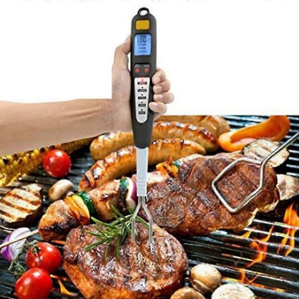 GHY-2516 Grilltermometer Känslig Exakt LCD-skärm Elektronisk Grillprob Kötttermometer för Hemmet