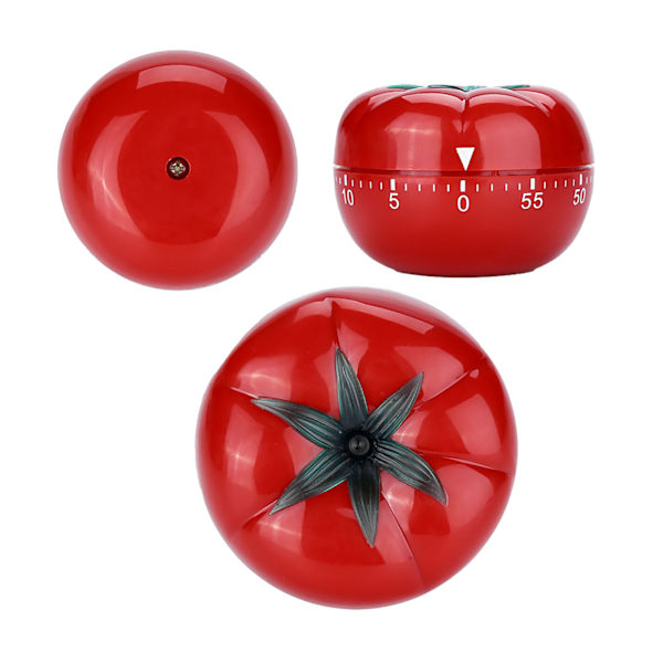 Mekanisk Timer, Tomatformad Uppdragsbar Nedräkningstimer, Batterifri Rostfri Design för Enkel Användning vid Tidshantering