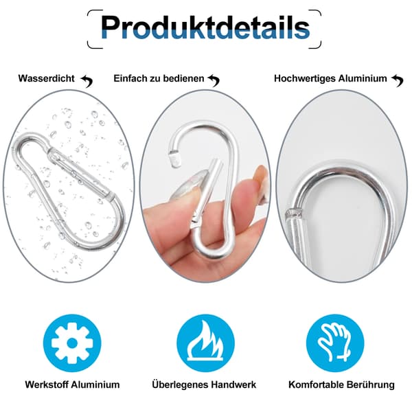 10 st fjäderlås - 304 material