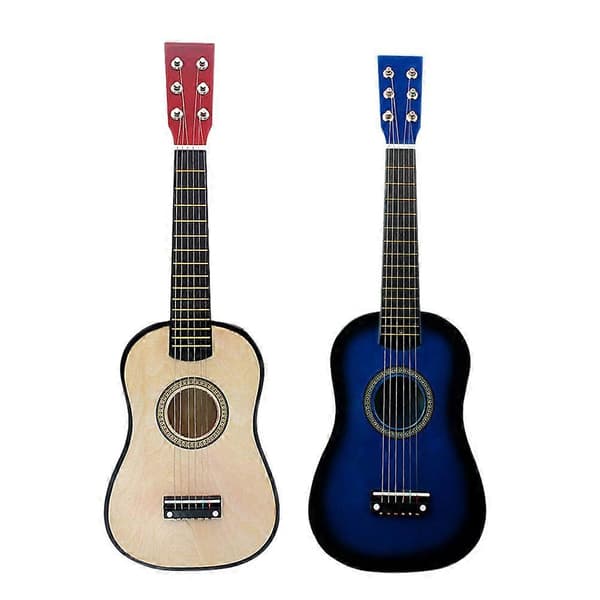 23 tums folkgitarr nybörjarmusikinstrument 6-strängad gitarr barnleksak (rosa)