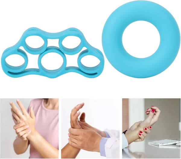 Silikone Fingerøvelsesring Sæt, 8.8 LB Finger Ekspander til da