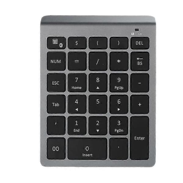 Langaton Bluetooth-numeronäppäimistö, 28 näppäintä, numeronäppäimistö kirjanpitäjälle ja kassalle