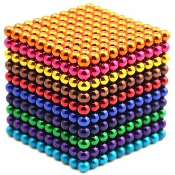 1000 st 5 mm Magnetisk Marmor Set Magic Magnet Cube Toy